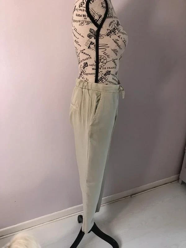 Sage green fluid tapered pants Mango – Size XS (34) – photo 5